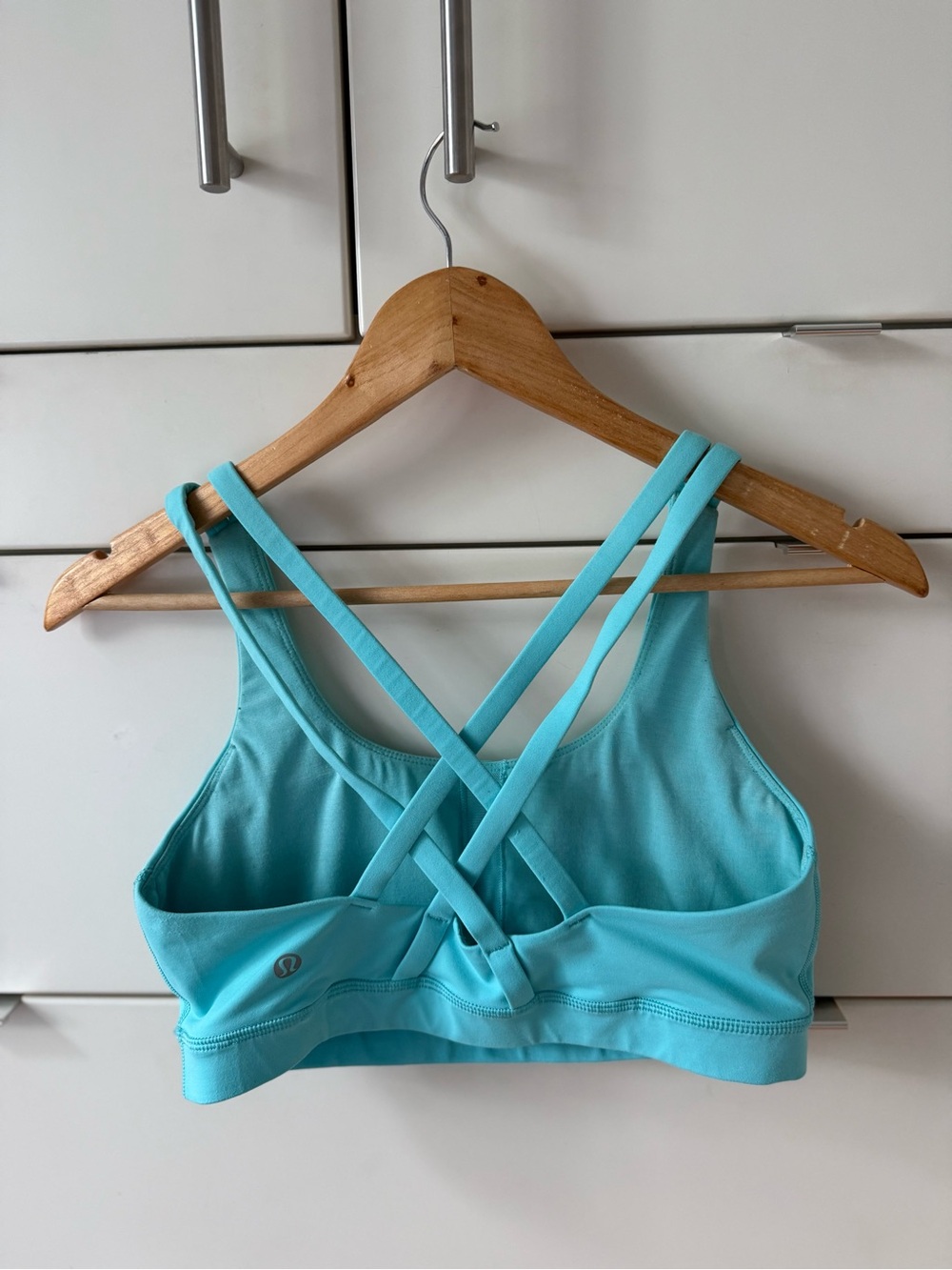 Lululemon Energy Bra Medium Support, B–D Cups Electric Turquoise Size 8 - Picture 4 of 4